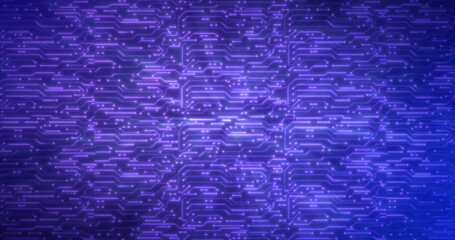 Abstract background of blue computer circuit boards