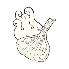 textured cartoon garlic