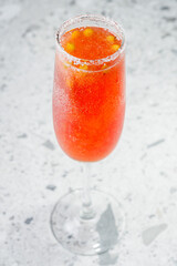 lady dream cocktail on a gray stone bar counter