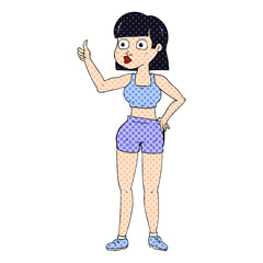 cartoon gym woman