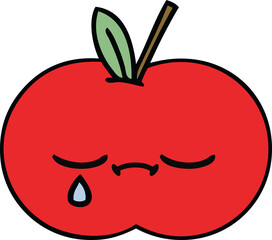 cute cartoon red apple
