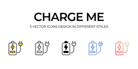 charge me icons set vector illustration. vector stock,