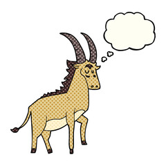 thought bubble cartoon antelope