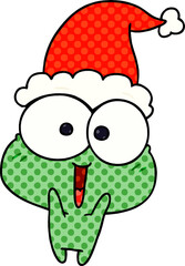 christmas cartoon of kawaii frog