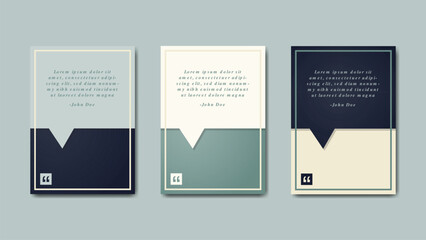 Quote frames blank templates set. Text in brackets, citation empty speech bubbles, quote bubbles. Textbox poster page template illustration.