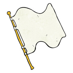 textured cartoon white flag