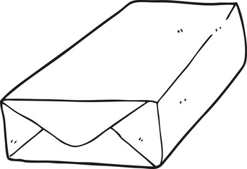 black and white cartoon pack of office paper