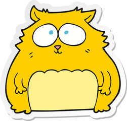 sticker of a cartoon cat