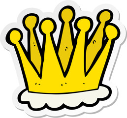 sticker of a cartoon crown