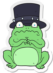 sticker of a cartoon wealthy toad