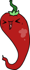 cartoon hot chili pepper