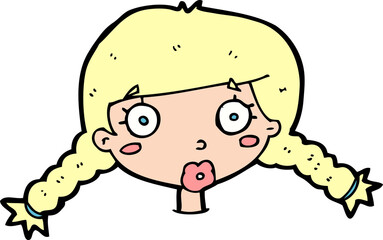 cartoon confused female face