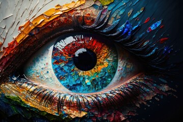 Colorful eye. Generative AI