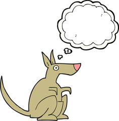 thought bubble cartoon kangaroo