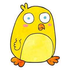 textured cartoon bird