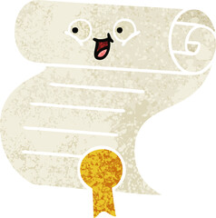 retro illustration style cartoon contract