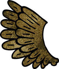 cartoon doodle wings