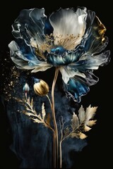 Abstract floral texturemade with generative ai