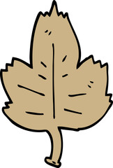 cartoon doodle leaf