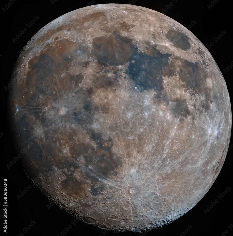 Wall mural hight definition mineral moon 100mpx