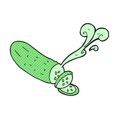 cartoon sliced cucumber