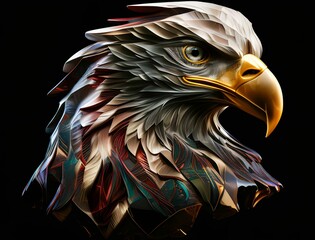 Graceful Predator: The American Bald Eagle, AI generated