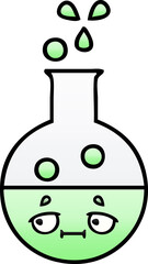 gradient shaded cartoon test tube