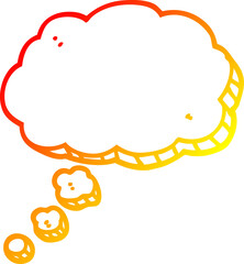 warm gradient line drawing cartoon speech bubble