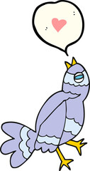 speech bubble cartoon bird singing