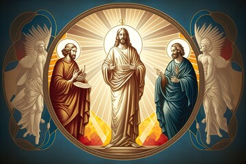 Illustration Of Trinity Sunday Background, AI generated © Image Bank