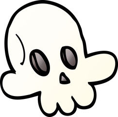 cartoon doodle halloween skull