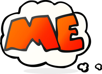 thought bubble cartoon ME symbol