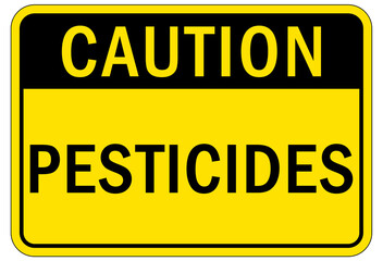 Fototapeta premium Pesticide chemical hazard sign and labels
