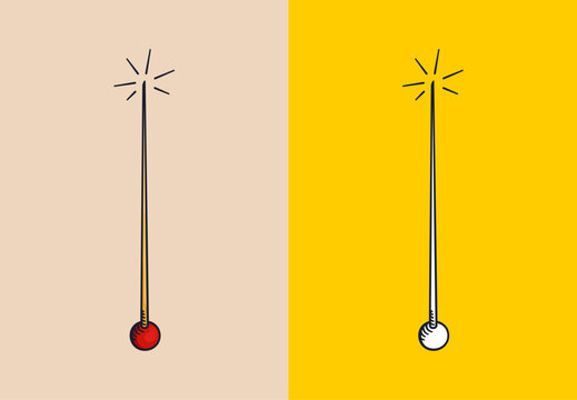 Long pin. Engraving drawing technique. Vintage illustration. Vector design element