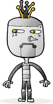 funny cartoon robot