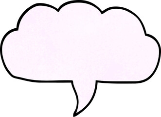 cartoon doodle cloud speech bubble