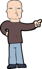 cartoon pointing man