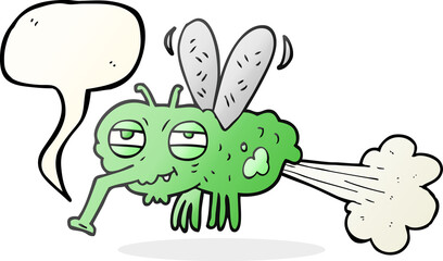 speech bubble cartoon gross farting fly