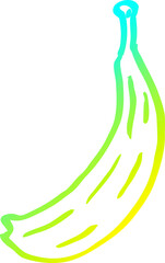 cold gradient line drawing cartoon banana