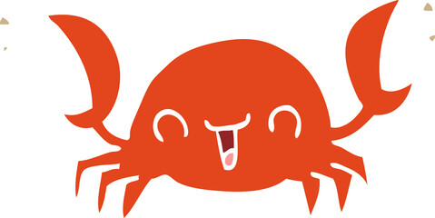flat color style cartoon crab