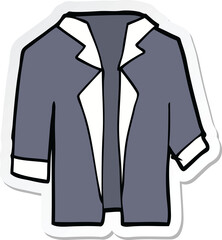 sticker of a cartoon suit shirt