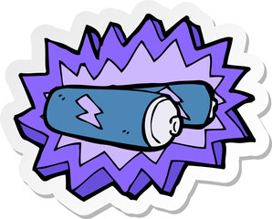 sticker of a cartoon batteries