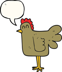 speech bubble cartoon chicken