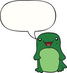 cartoon penguin and speech bubble