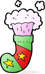 cartoon magic christmas stocking
