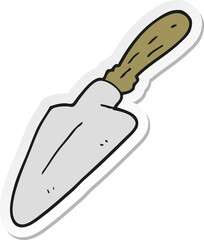 Obraz premium sticker of a cartoon trowel