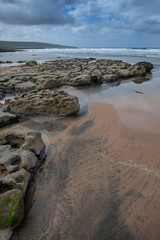 Fototapeta na wymiar Coast and beach with rocks. Ireland. Westcoast. Ring of Kerry. 
