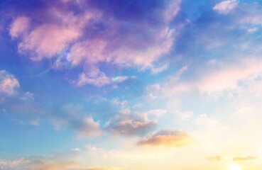 Naklejka na ściany i meble Evening concept, Colorful sky background