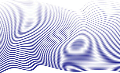Plakat Background blue waves. Vector illustration.