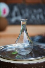 A flask for conducting chemical or physical experiments. Science and education